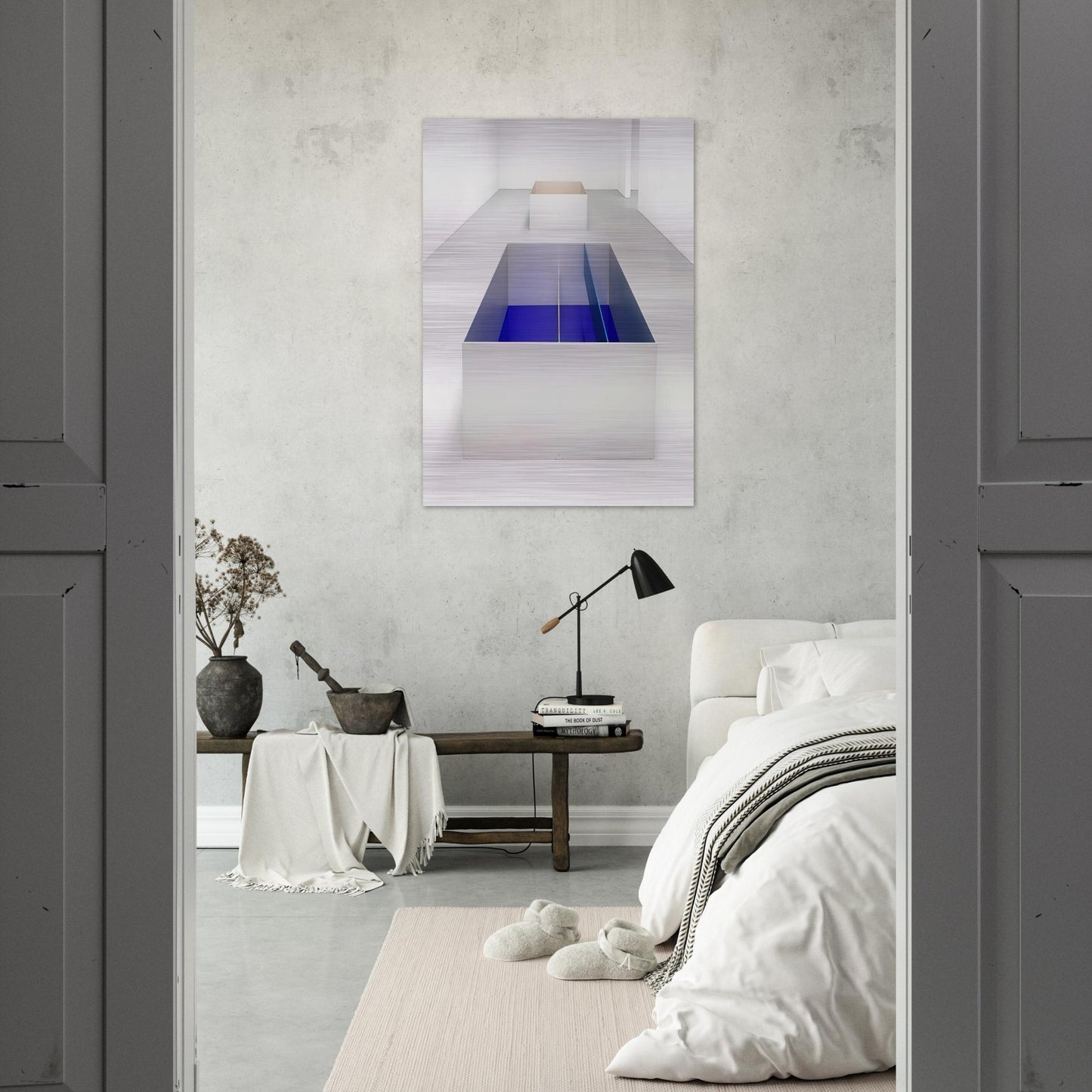 Untitled 89-6 Menziken - 1989 - Donald Judd Brushed Aluminum Print - 70x100 cm / 28x40 inches | Donald Judd Aluminum Print | Donald Judd Prints