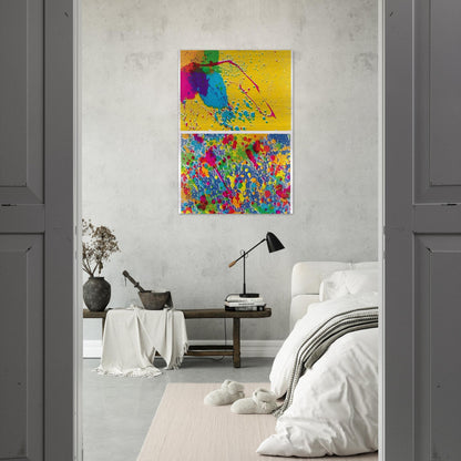 Morning Series - 1974 - Walasse Ting Brushed Aluminum Print - 70x100 cm / 28x40 inches | Walasse Ting Aluminum Print | Walasse Ting Prints