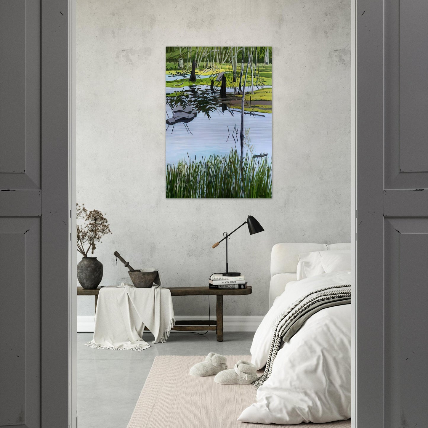 Joanna's Marsh - 2000 - Neil Welliver Brushed Aluminum Print - 70x100 cm / 28x40 inches | Neil Welliver Aluminum Print | Neil Welliver Prints