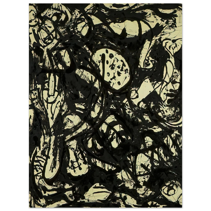 Jackson Pollock - BLACK WHITE NUMBER 20 1951  75x100 cm / 30x40inches Fine Art Poster