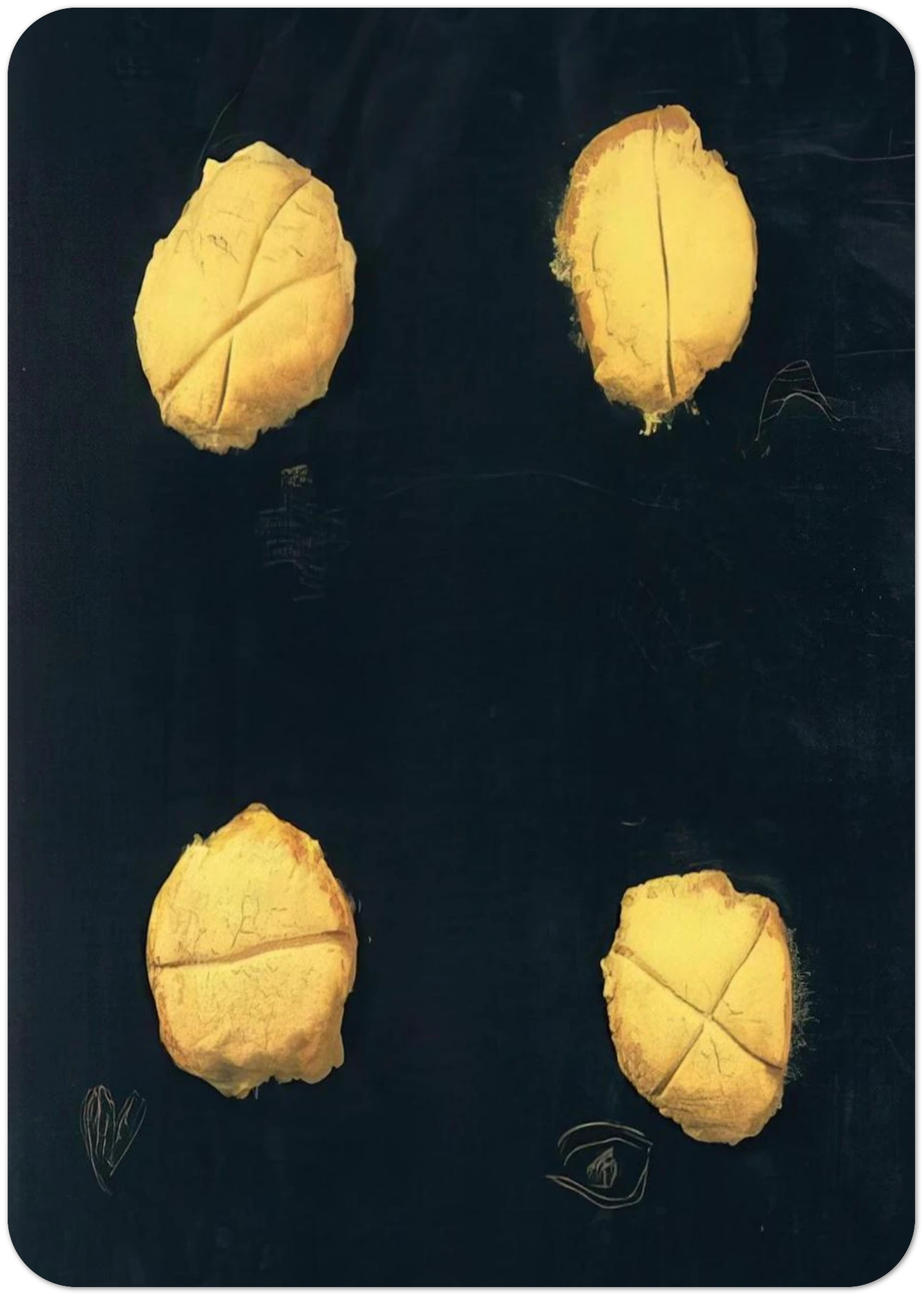 FOUR 1992 By Antoni Tapies Pack of 10 Post Cards | Antoni Tapies Post Cards | A6 (10.5 x 14.8 cm) - 4.1 x 5.8 inches
