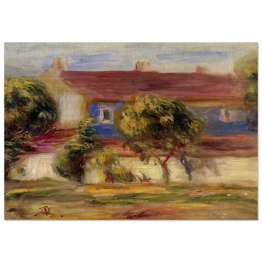 The Artist s House - Pierre-Auguste Renoir Brushed Aluminum Print - 70x100 cm / 28x40 inches | Pierre-Auguste Renoir Aluminum Print | Pierre-Auguste Renoir Prints