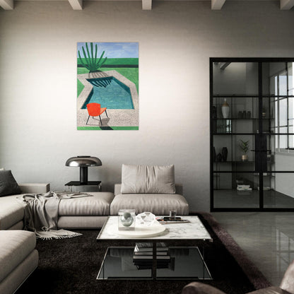 David Hockney - David Hockney Brushed Aluminum Print - 70x100 cm / 28x40 inches | David Hockney Aluminum Print | David Hockney Prints