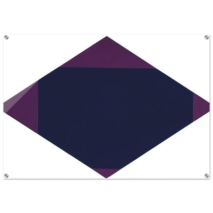 Blau-violettes horizontal-vertikal-quadrat - 1968 - Max Bill Acrylic Print - 70x100 cm / 28x40″ inches
