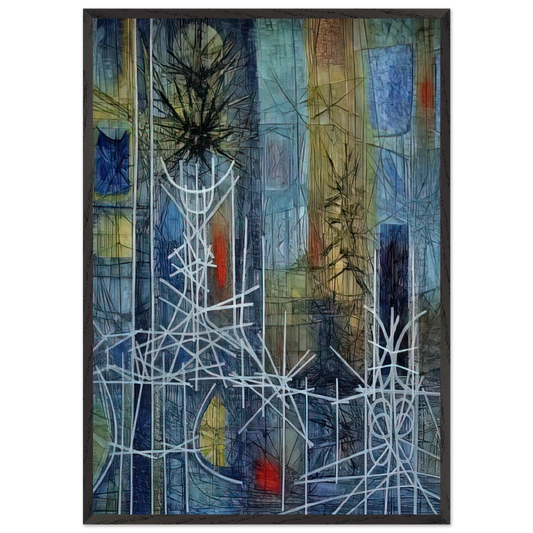 Recollections and Silence - 1962 - Jimmy Ernst 70x100 cm / 28x40 inches Framed Art Print – Black Wooden Frame