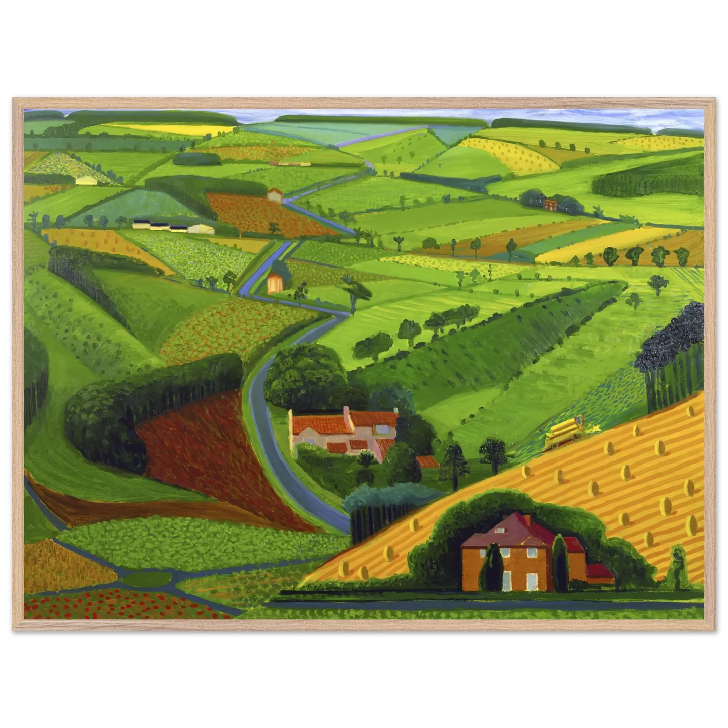 David Hockney - David Hockney Wall art - 30x40 cm / 12x16 Inches - Premium Wooden Framed Poster With Fine Art Paper - White frame