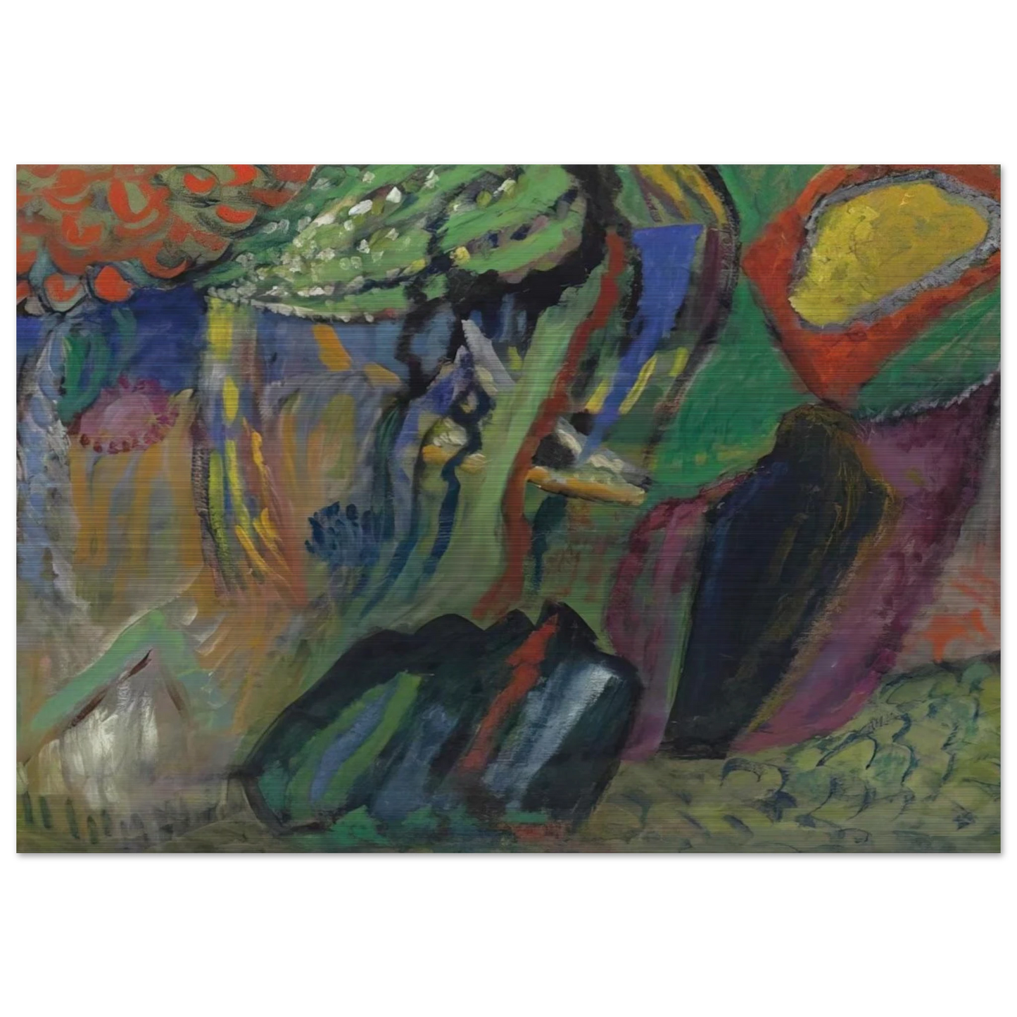 ABSTRACT COMPOSITION - Gabriele Munter Brushed Aluminum Print - 70x100 cm / 28x40 inches | Gabriele Munter Aluminum Print | Gabriele Munter Prints
