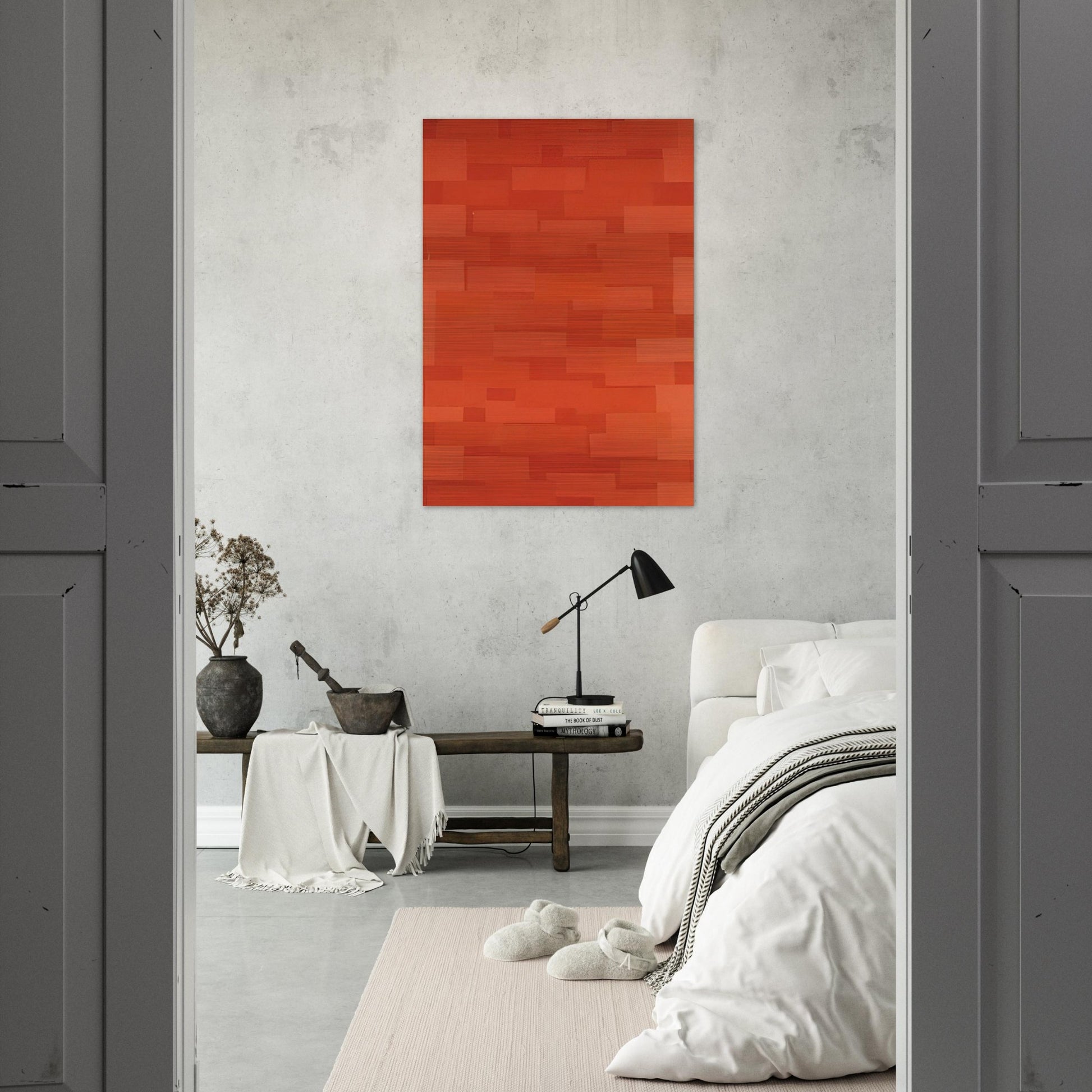 Number 5 Red Wall - 1952 - Ad Reinhardt Brushed Aluminum Print - 70x100 cm / 28x40 inches | Ad Reinhardt Aluminum Print | Ad Reinhardt Prints