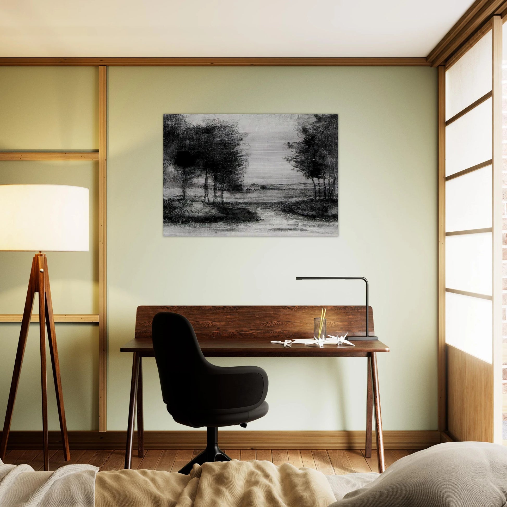 Landscape - Vincent van Gogh Brushed Aluminum Print - 70x100 cm / 28x40 inches | Vincent van Gogh Aluminum Print | Vincent van Gogh Prints