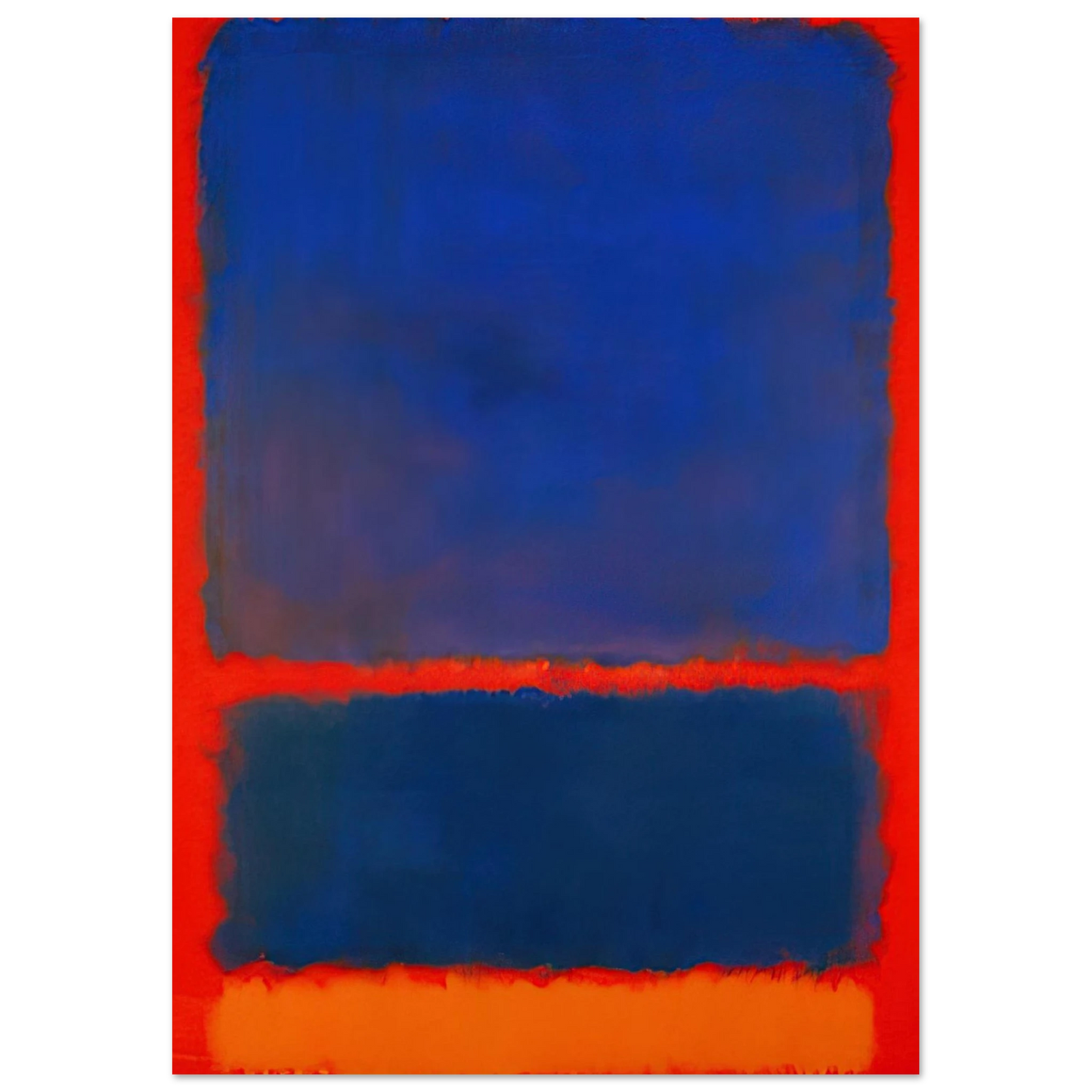 Mark Rothko - Blue, Orange, Red - 1961 Wall Art - 60x80 cm / 24x32 inches - Fine Art Poster-canvas - -