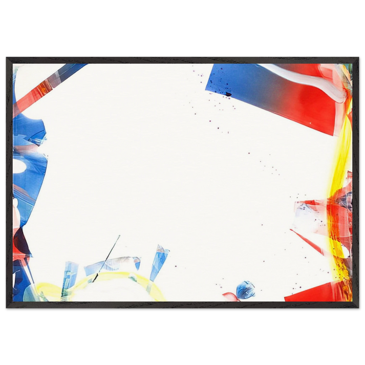 Untitled  SFM66-04  - Sam Francis 70x100 cm / 28x40 inches Framed Art Print – Black Wooden Frame