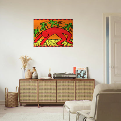 UNTITLED 1982 2 - Keith Haring Brushed Aluminum Print - 70x100 cm / 28x40 inches | Keith Haring Aluminum Print | Keith Haring Prints