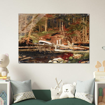 OLD LUMBER DAM ALGONQUIN PARK 1912 - Tom Thomson Acrylic Print - 70x100 cm / 28x40″ inches
