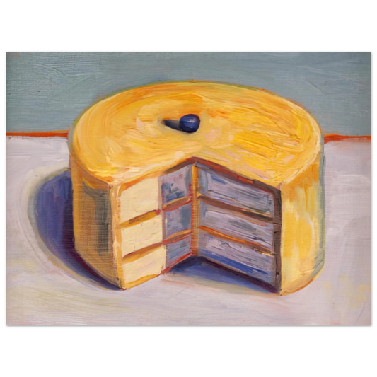 Wayne Thiebaud - Lemon Cake - 1964 Wall Art - 21x29.7 cm / 8x12" - Fine Art Poster-canvas - -