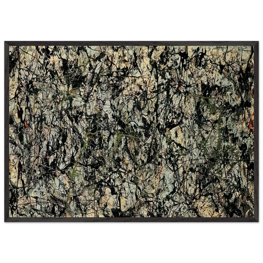 LUCIFER 1947 - Jackson Pollock 70x100 cm / 28x40 inches Framed Art Print – Black Wooden Frame