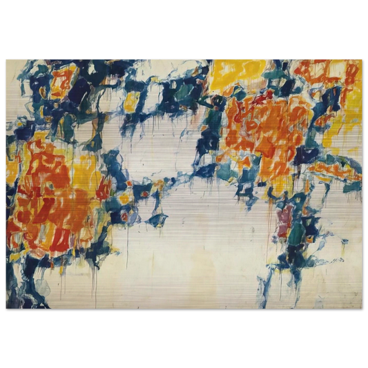 Basel Mural I - Sam Francis Brushed Aluminum Print - 70x100 cm / 28x40 inches | Sam Francis Aluminum Print | Sam Francis Prints