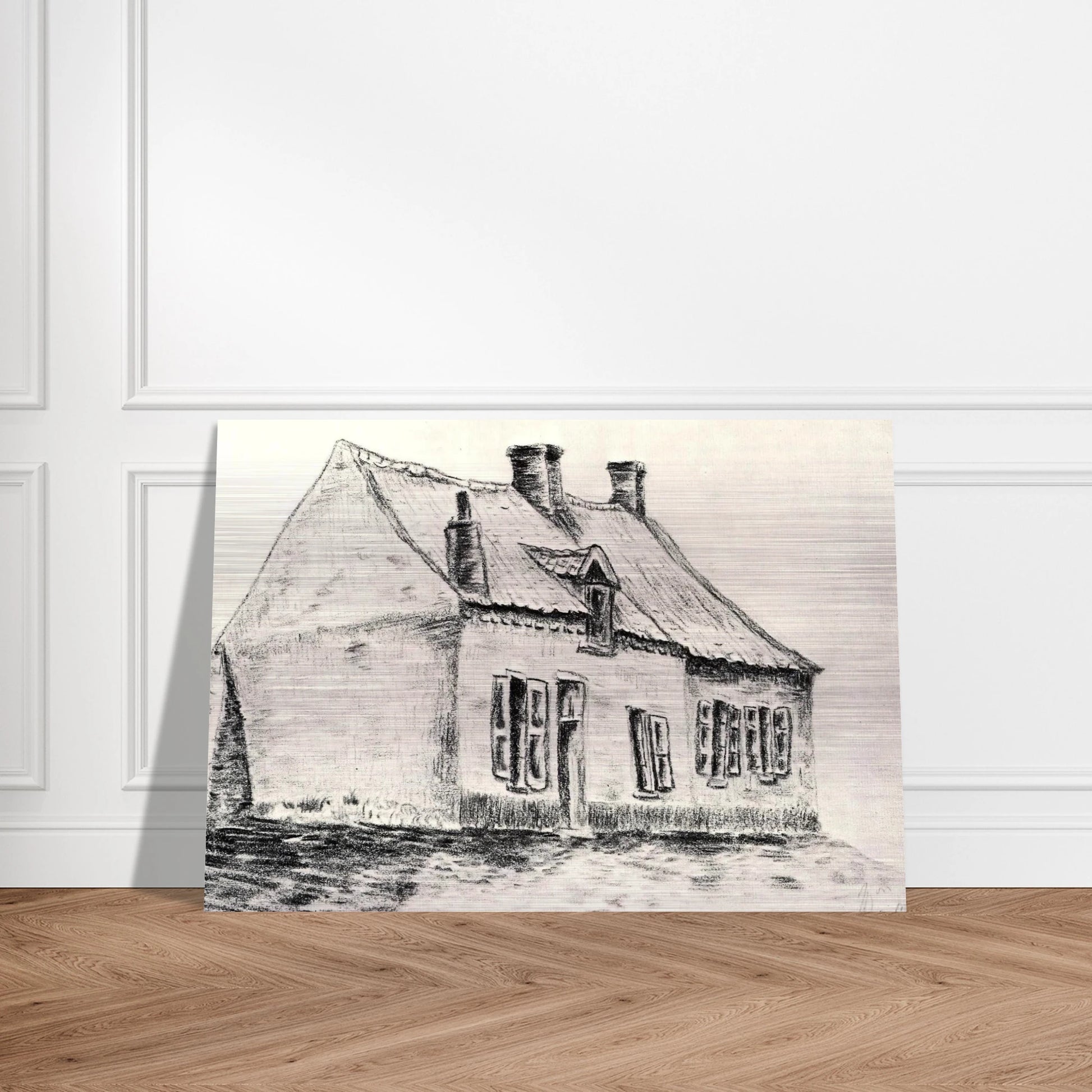 A house Magros - Vincent van Gogh Brushed Aluminum Print - 70x100 cm / 28x40 inches | Vincent van Gogh Aluminum Print | Vincent van Gogh Prints