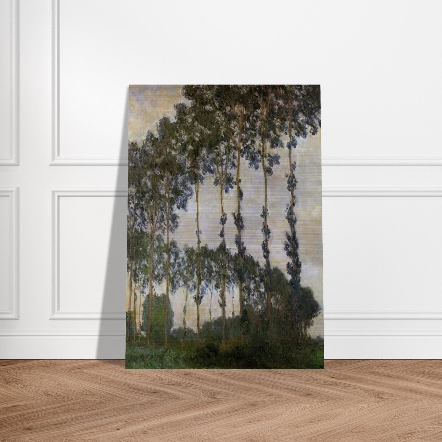 Poplars at Giverny - claude monet Brushed Aluminum Print - 70x100 cm / 28x40 inches | claude monet Aluminum Print | claude monet Prints