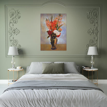 Gladioli - Pierre-Auguste Renoir Brushed Aluminum Print - 70x100 cm / 28x40 inches | Pierre-Auguste Renoir Aluminum Print | Pierre-Auguste Renoir Prints