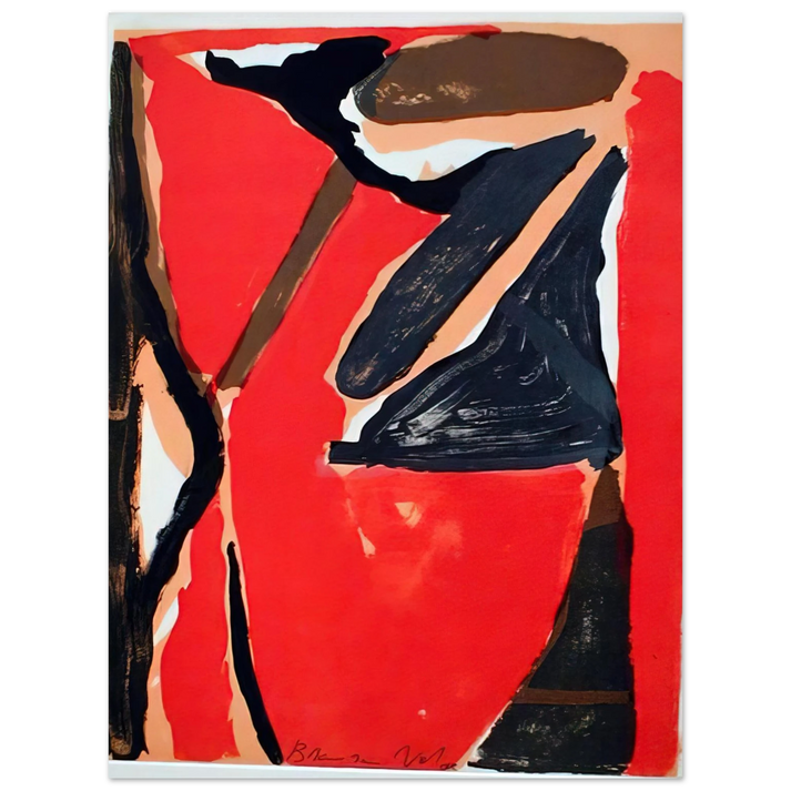 Bram van Velde - L'Unique III - 1973  75x100 cm / 30x40inches Fine Art Poster