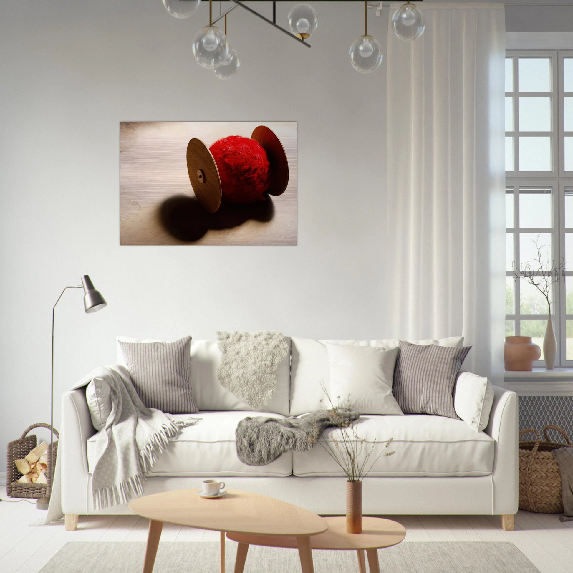 Wheels with ball - 2001 - Lygia Pape Brushed Aluminum Print - 70x100 cm / 28x40 inches | Lygia Pape Aluminum Print | Lygia Pape Prints