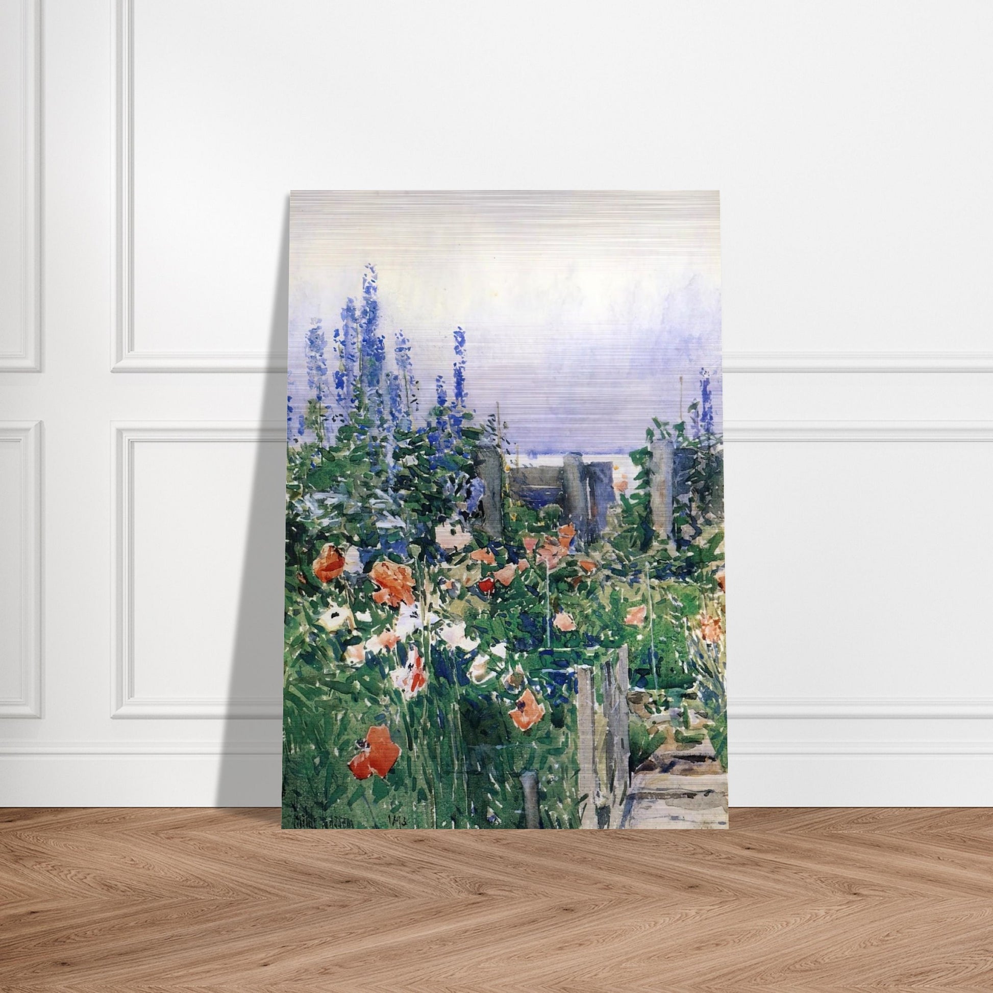 Home of the Hummingbird - Childe Hassam Brushed Aluminum Print - 70x100 cm / 28x40 inches | Childe Hassam Aluminum Print | Childe Hassam Prints