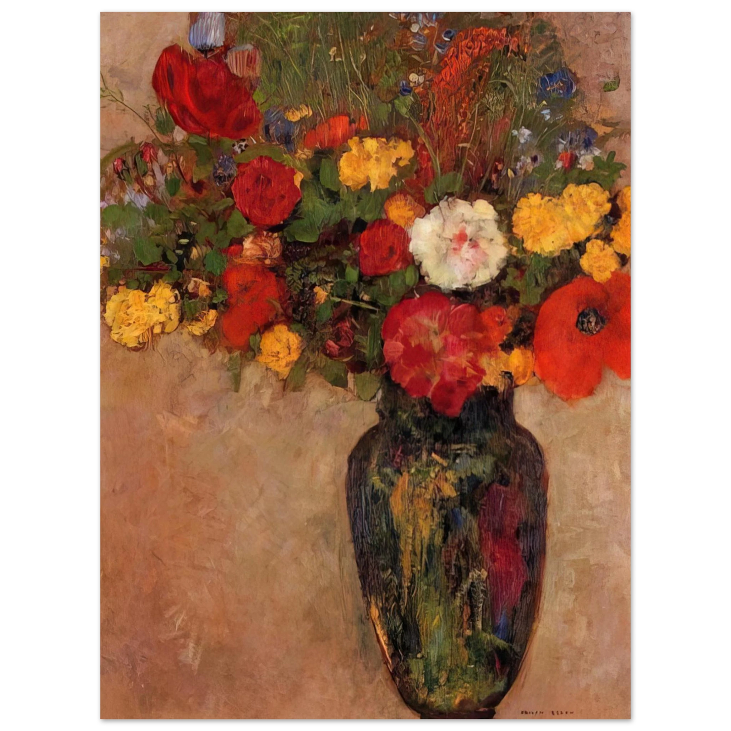 Odilon Redon - VASE OF FLOWERS 7  75x100 cm / 30x40inches Fine Art Poster