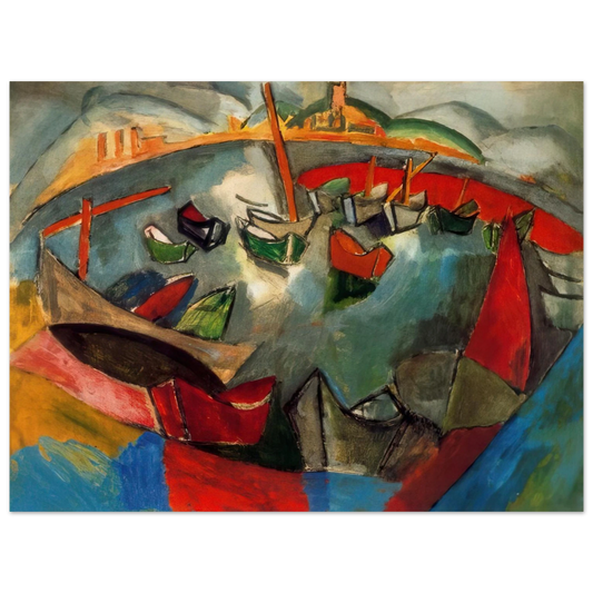 Raoul Dufy - BOATS IN MARSEILLE 1908  75x100 cm / 30x40inches Fine Art Poster