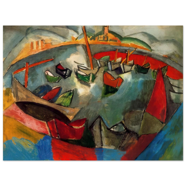 Raoul Dufy - BOATS IN MARSEILLE 1908  75x100 cm / 30x40inches Fine Art Poster