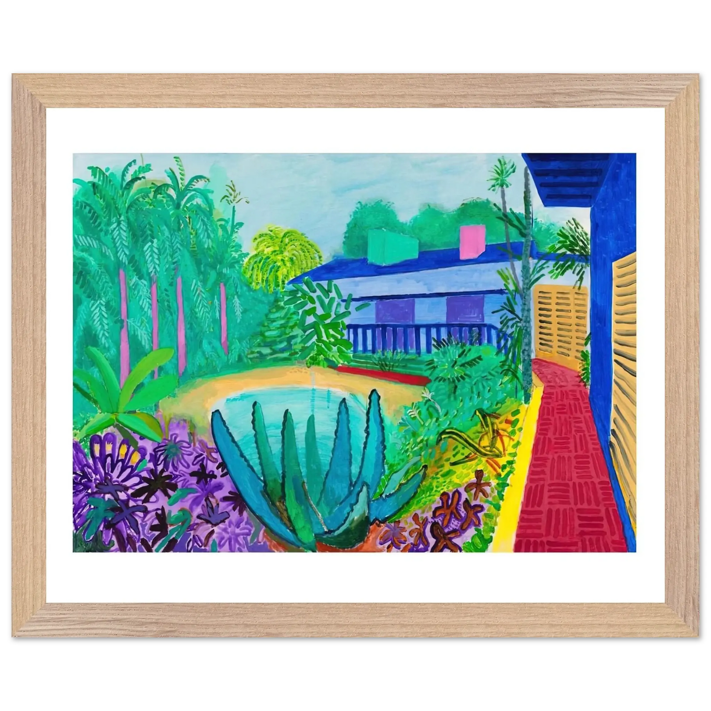 David Hockney - David Hockney Wall art - 20x25 cm / 8x10 Inches - Premium Wooden Framed Poster With Fine Art Paper - Black frame