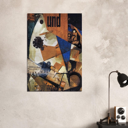 THE AND PICTURE 1919 - Kurt Schwitters Brushed Aluminum Print - 70x100 cm / 28x40 inches | Kurt Schwitters Aluminum Print | Kurt Schwitters Prints