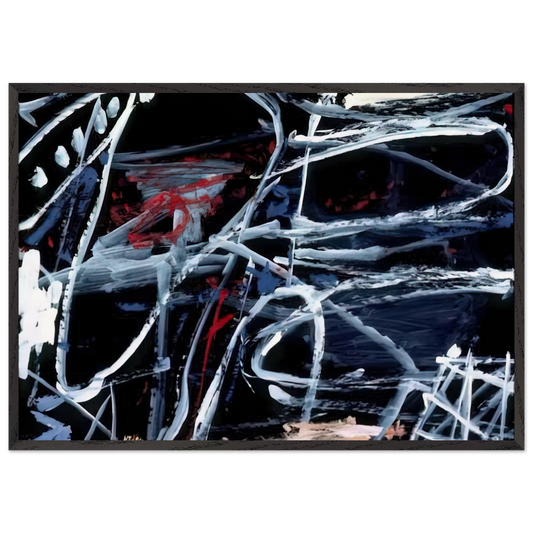 EPISODE - Jean Dubuffet 70x100 cm / 28x40 inches Framed Art Print – Black Wooden Frame