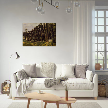 Poplars - Paul Cézanne Brushed Aluminum Print - 70x100 cm / 28x40 inches | Paul Cézanne Aluminum Print | Paul Cézanne Prints