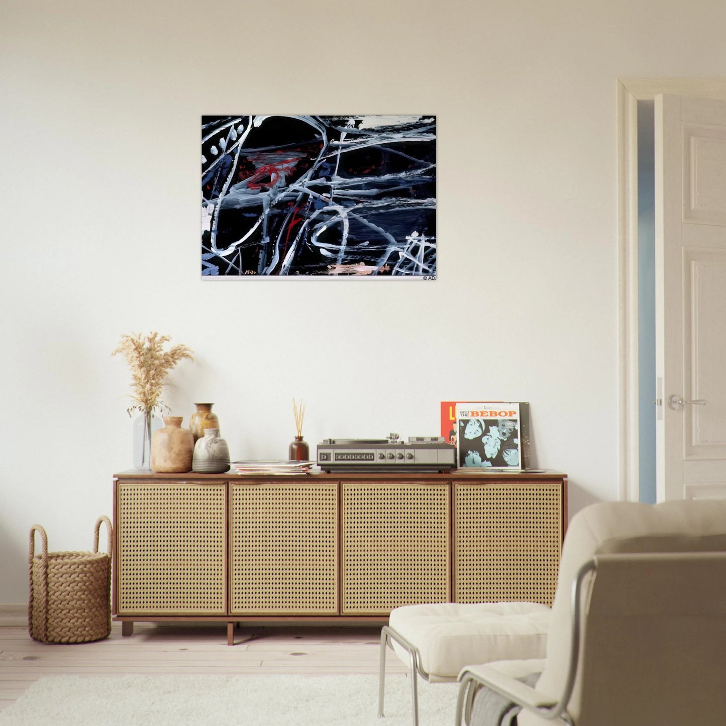 EPISODE - Jean Dubuffet Brushed Aluminum Print - 70x100 cm / 28x40 inches | Jean Dubuffet Aluminum Print | Jean Dubuffet Prints