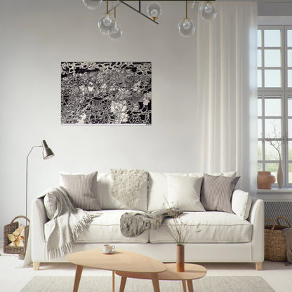 BRIGHT METEOR - Jean Dubuffet Brushed Aluminum Print - 70x100 cm / 28x40 inches | Jean Dubuffet Aluminum Print | Jean Dubuffet Prints