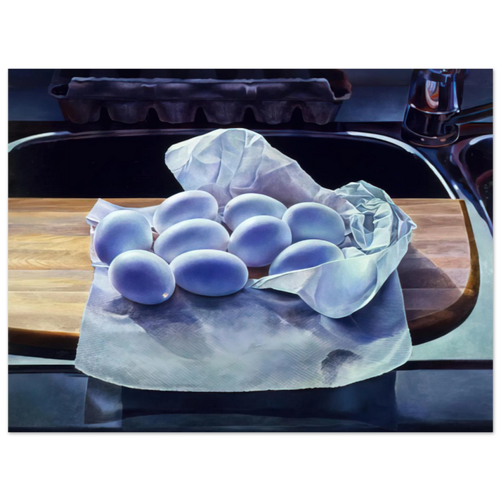 Mary Pratt - Hollowed Eggs for Easter - 1983  75x100 cm / 30x40inches Fine Art Poster