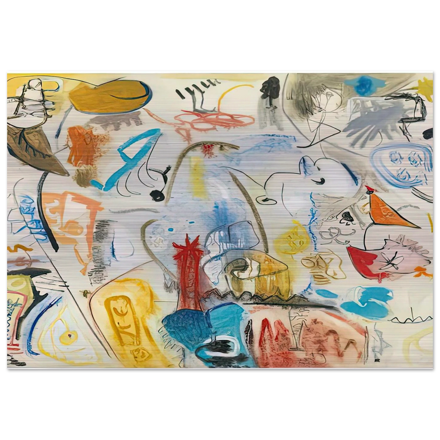 Circus Landscape, 1951- - Helen Frankenthaler Brushed Aluminum Print - 70x100 cm / 28x40 inches | Helen Frankenthaler Aluminum Print | Helen Frankenthaler Prints