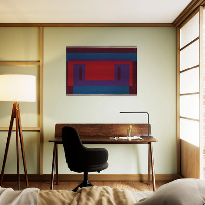 RED WALL 1956 - Josef Albers Brushed Aluminum Print - 70x100 cm / 28x40 inches | Josef Albers Aluminum Print | Josef Albers Prints