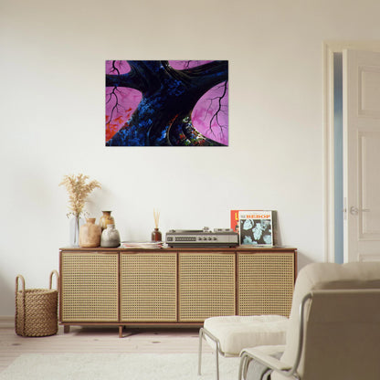 Giant Oak - Eyvind Earle Brushed Aluminum Print - 70x100 cm / 28x40 inches | Eyvind Earle Aluminum Print | Eyvind Earle Prints