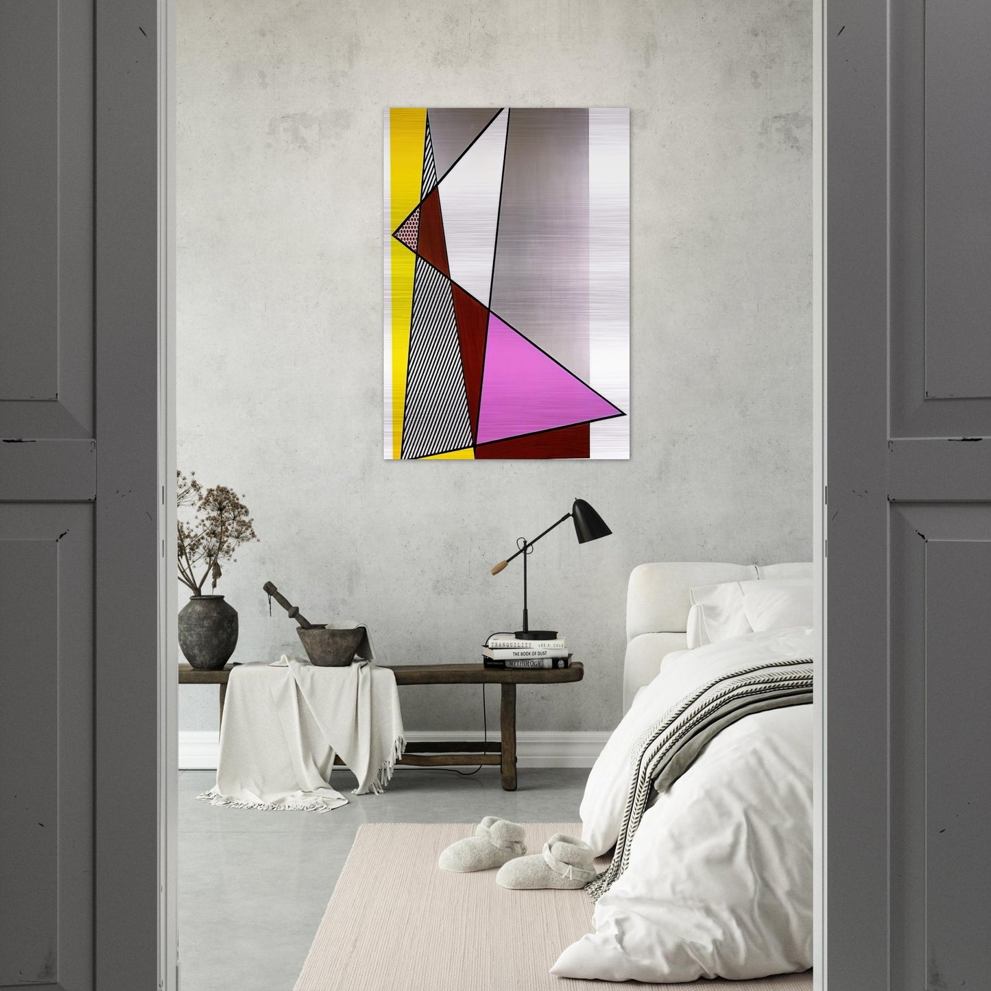 IMPERFECT PAINTING 1986 - Roy Lichtenstein Brushed Aluminum Print - 70x100 cm / 28x40 inches | Roy Lichtenstein Aluminum Print | Roy Lichtenstein Prints