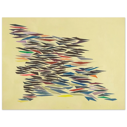 Robert Goodnough - Colors with Yellow - Post-Painterly Abstraction  75x100 cm / 30x40inches Fine Art Poster