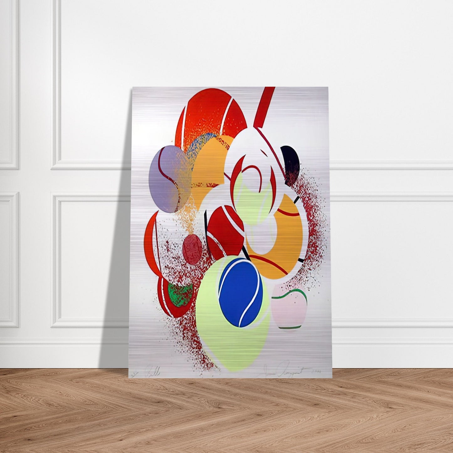 Balls - James Rosenquist Brushed Aluminum Print - 70x100 cm / 28x40 inches | James Rosenquist Aluminum Print | James Rosenquist Prints