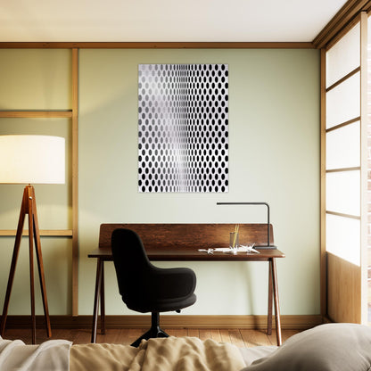 LOSS 1964 - Bridget Riley Brushed Aluminum Print - 70x100 cm / 28x40 inches | Bridget Riley Aluminum Print | Bridget Riley Prints