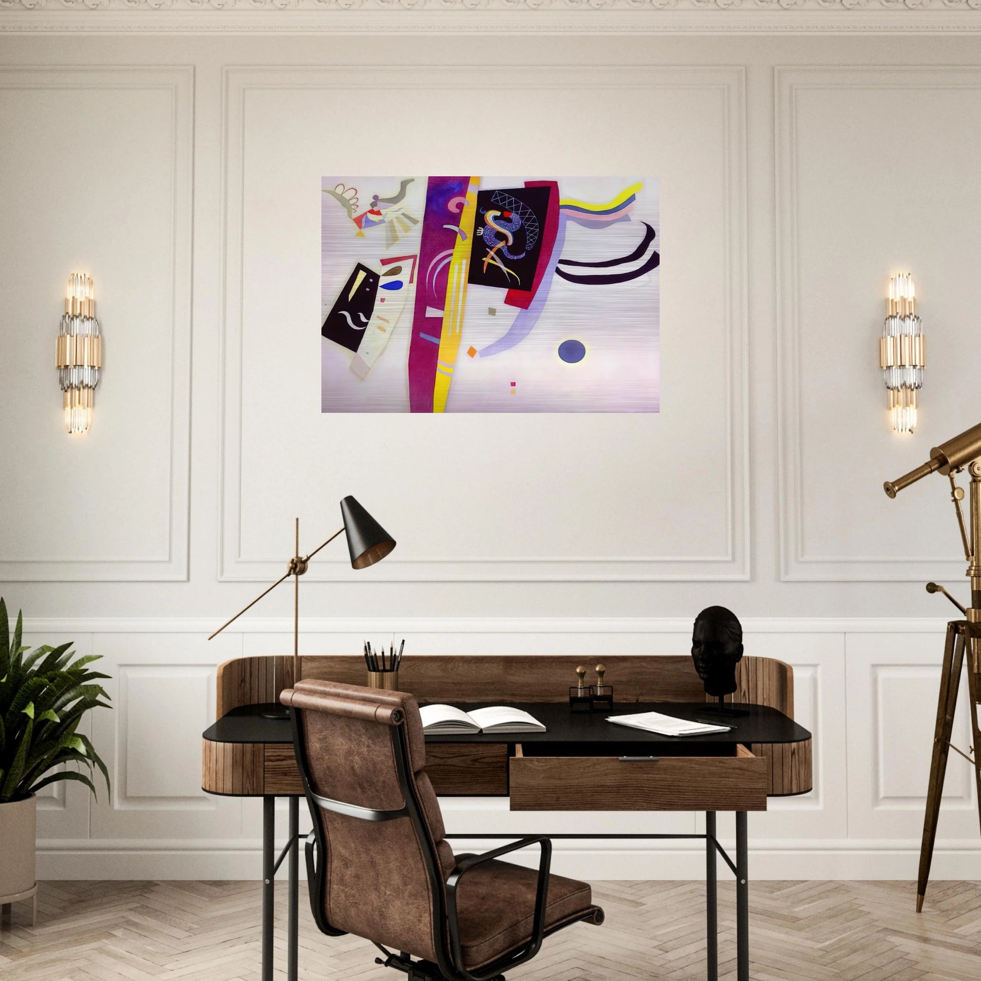 ORANGE VIOLET 1935 - Wassily Kandinsky Brushed Aluminum Print - 70x100 cm / 28x40 inches | Wassily Kandinsky Aluminum Print | Wassily Kandinsky Prints