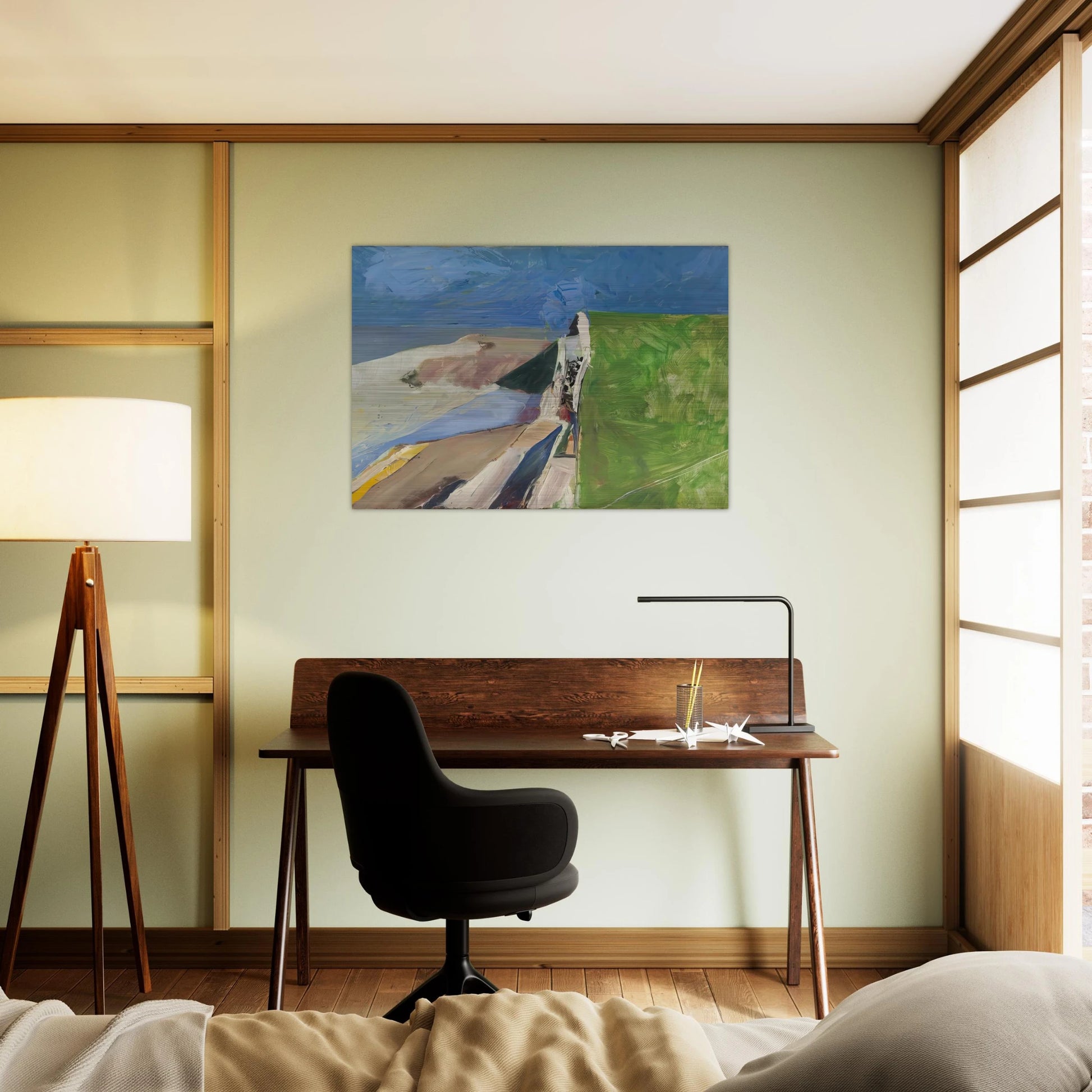 Seawall - Richard Diebenkorn Brushed Aluminum Print - 70x100 cm / 28x40 inches | Richard Diebenkorn Aluminum Print | Richard Diebenkorn Prints