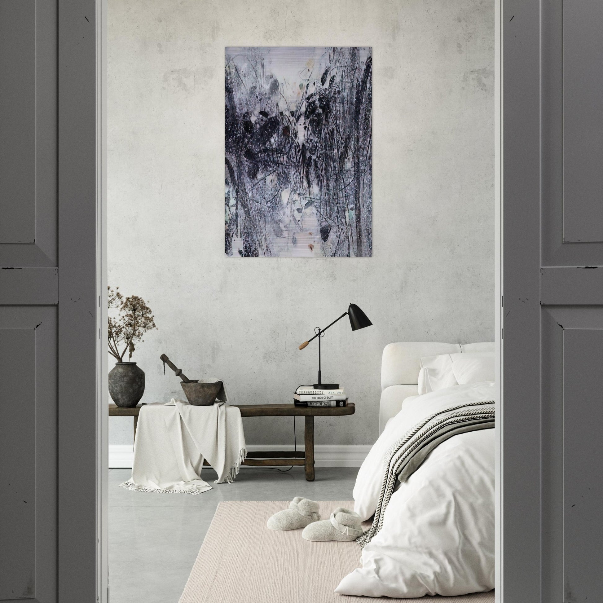 EVOCATION BLEUE 1989 - Chu teh Chun Brushed Aluminum Print - 70x100 cm / 28x40 inches | Chu teh Chun Aluminum Print | Chu teh Chun Prints