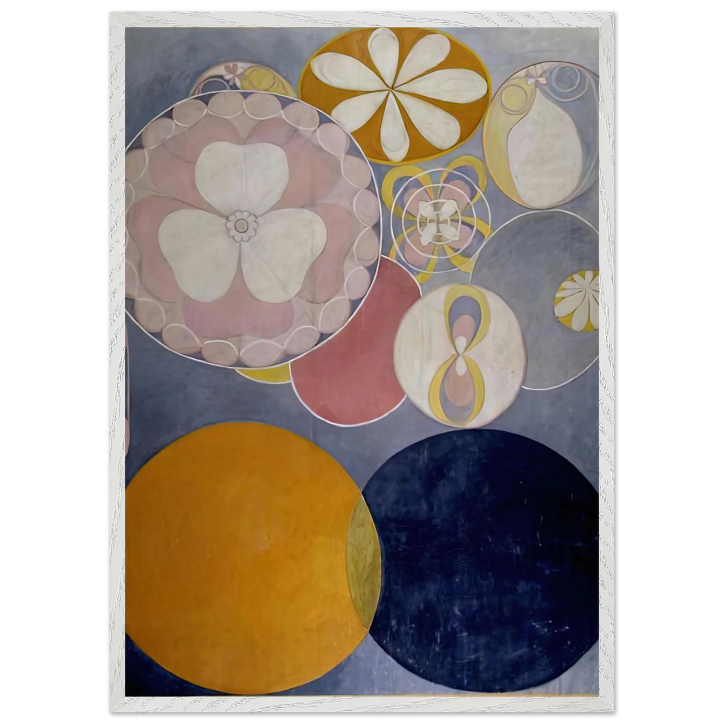 Hilma af Klint - DE TIO ST RSTA N 2 BARNAALDERN 1907 Wall art - 30x40 cm / 12x16 inches - Premium Wooden Framed Poster With Fine Art Paper-canvas - Wood frame