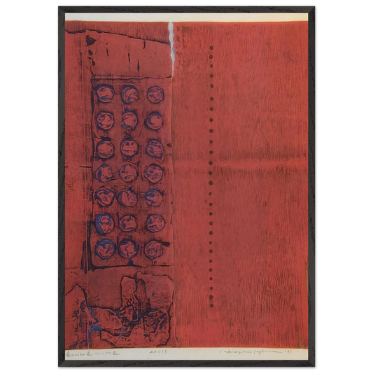 Benibe B - 1961 - Hiroyuki Tajima 70x100 cm / 28x40 inches Framed Art Print – Black Wooden Frame