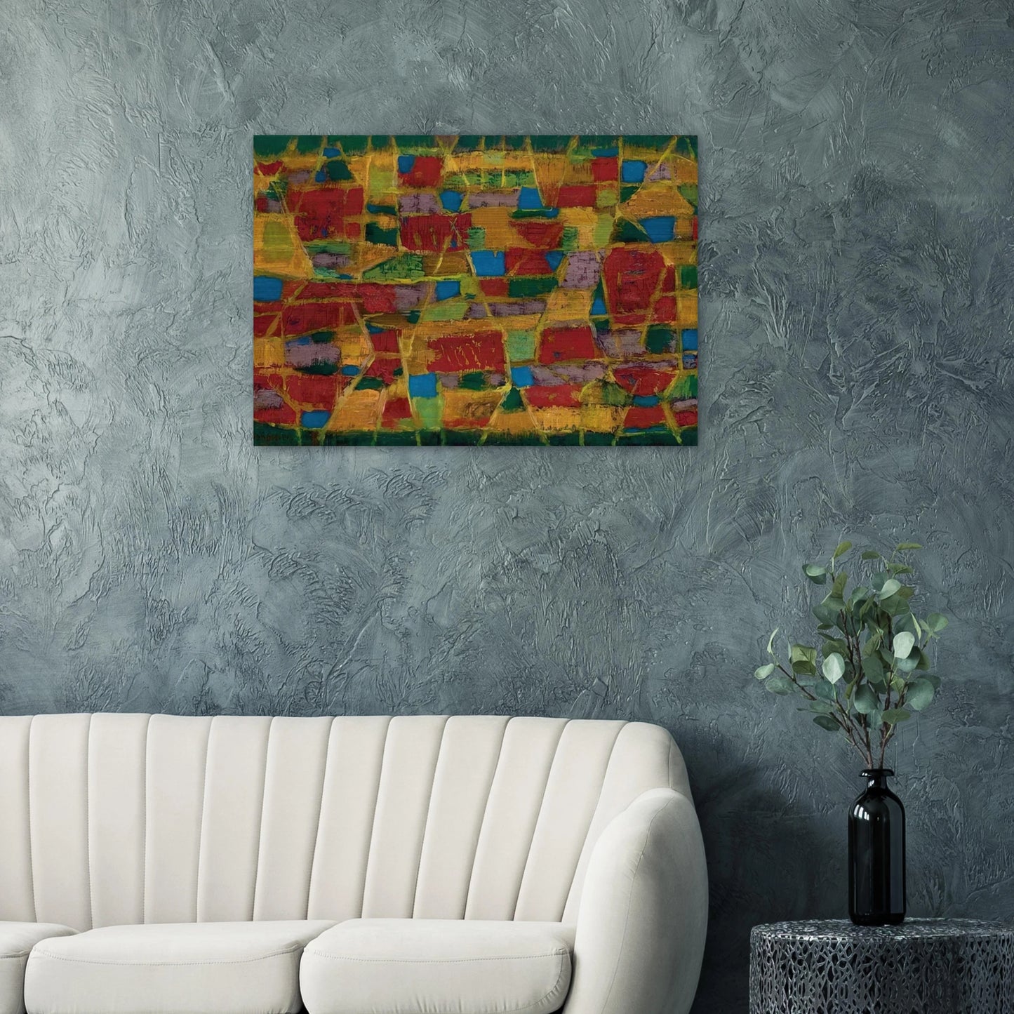 Champs de blé - 1949 - Alfred Manessier Brushed Aluminum Print - 70x100 cm / 28x40 inches | Alfred Manessier Aluminum Print | Alfred Manessier Prints