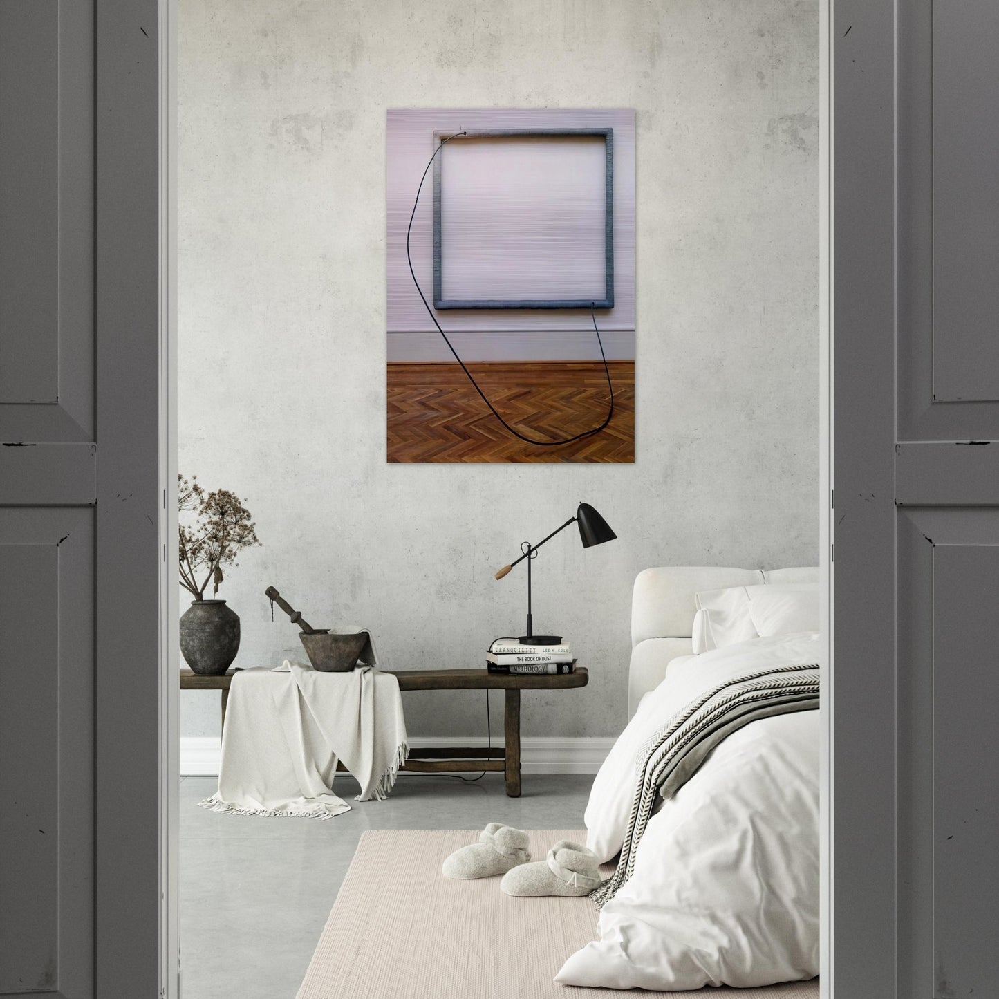 HANG UP 1966 - Eva Hesse Brushed Aluminum Print - 70x100 cm / 28x40 inches | Eva Hesse Aluminum Print | Eva Hesse Prints